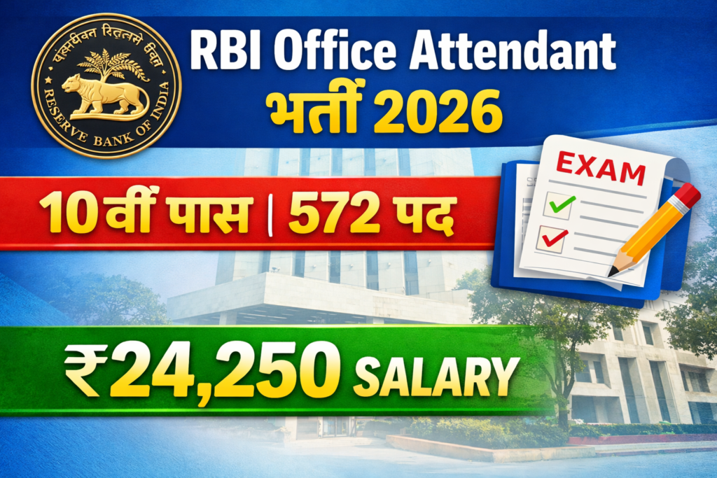 RBI Office Attendant Recruitment 2026: 