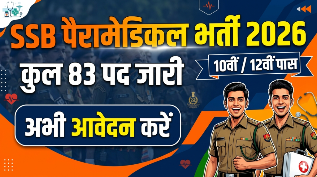 SSB Paramedical Staff Recruitment 2026