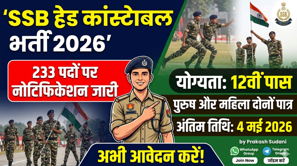 SSB Head Constable Recruitment 2026