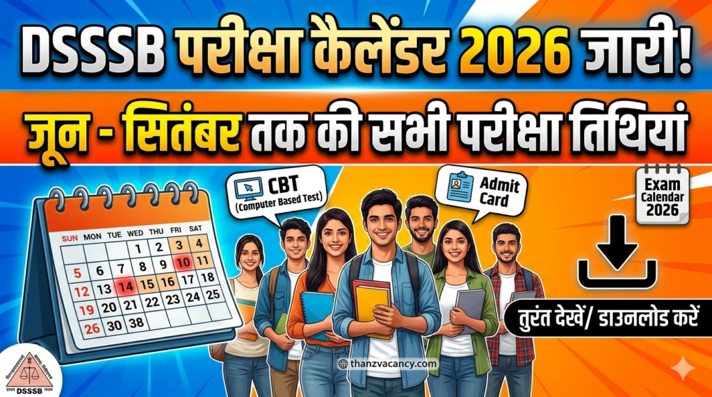 DSSSB Exam Calendar 2026