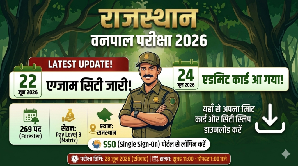 Rajasthan Vanpal Admit Card 2026