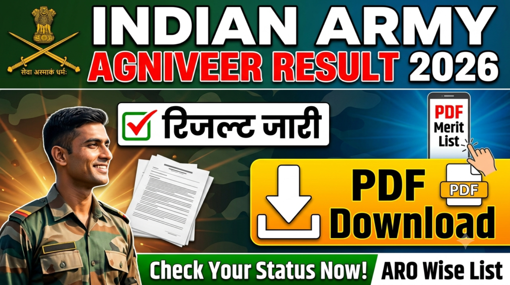 Indian Army Agniveer CCE Result 2026